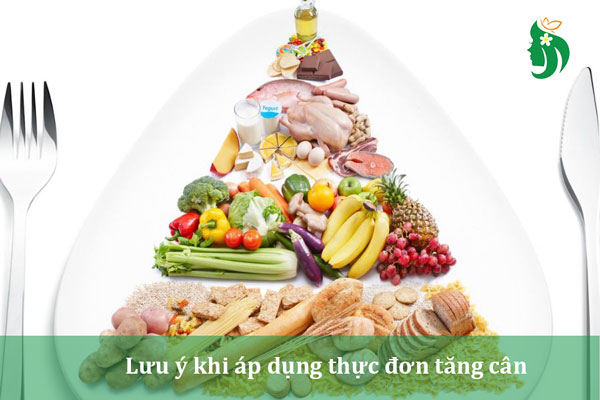 Lưu ý khi áp dụng thực đơn tăng cân 1 tuần 5kg