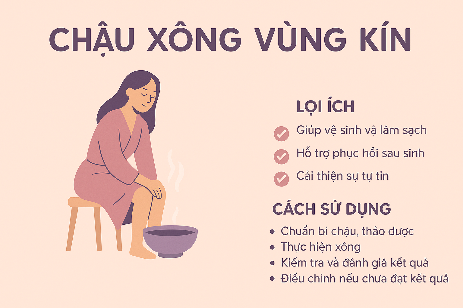 chậu xông vùng kín sau sinh