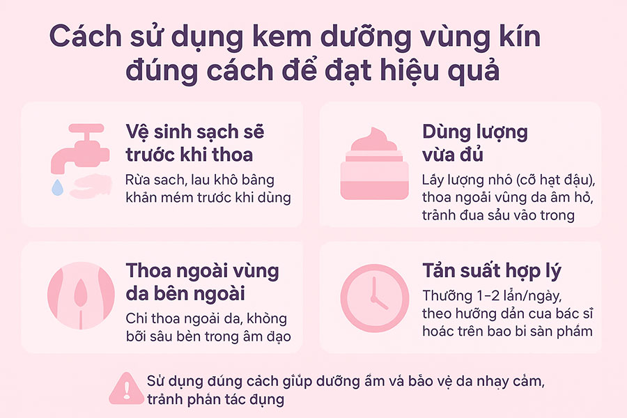 hướng dẫn sử dụng kem dưỡng vùng kín
